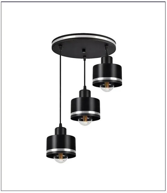 Nowoczesna lampa wisząca z trzema kloszami - V129-Torini