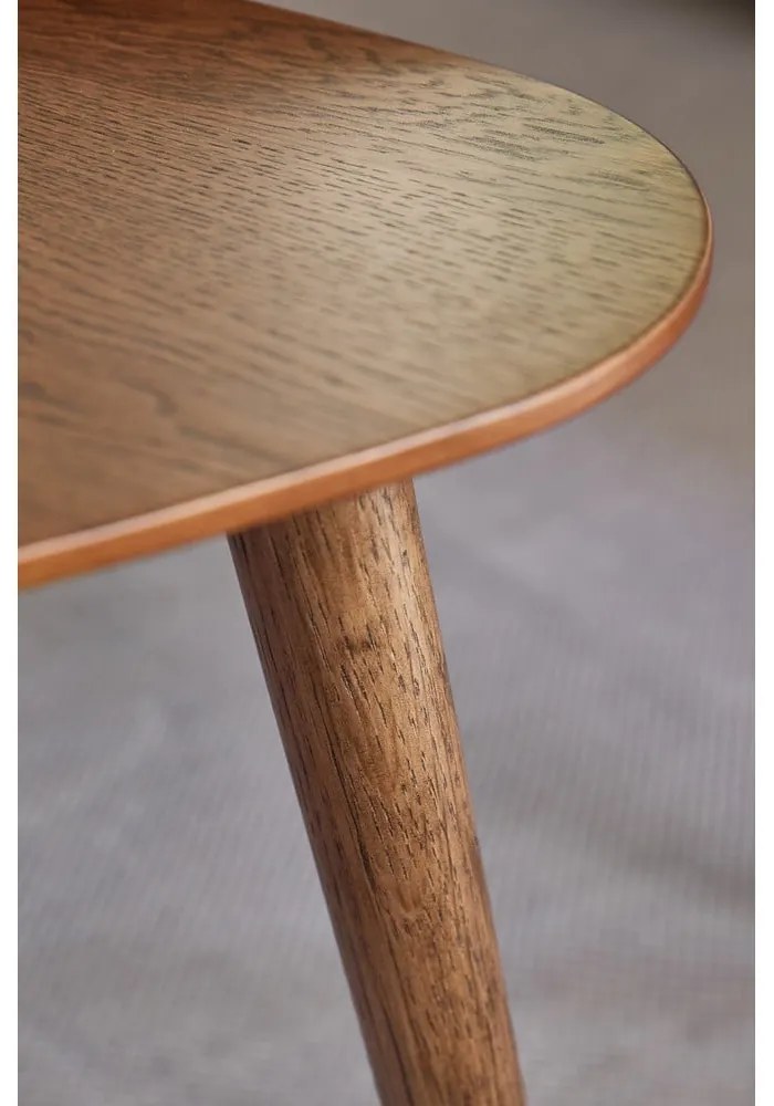 Brązowe stoliki w dekorze dębu zestaw 2 szt. 70x100 cm Adda – Unique Furniture