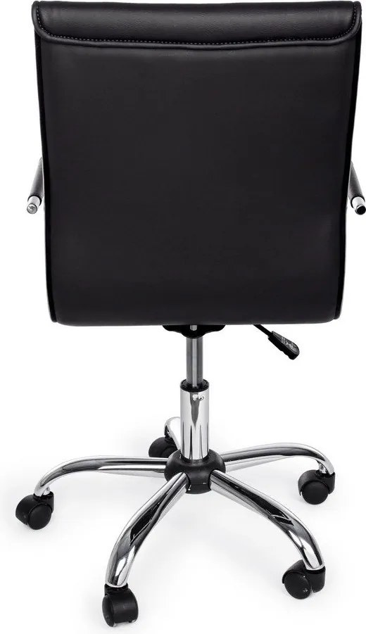 Czarne krzesło biurowe z imitacji skóry Perth – Yes Everyday