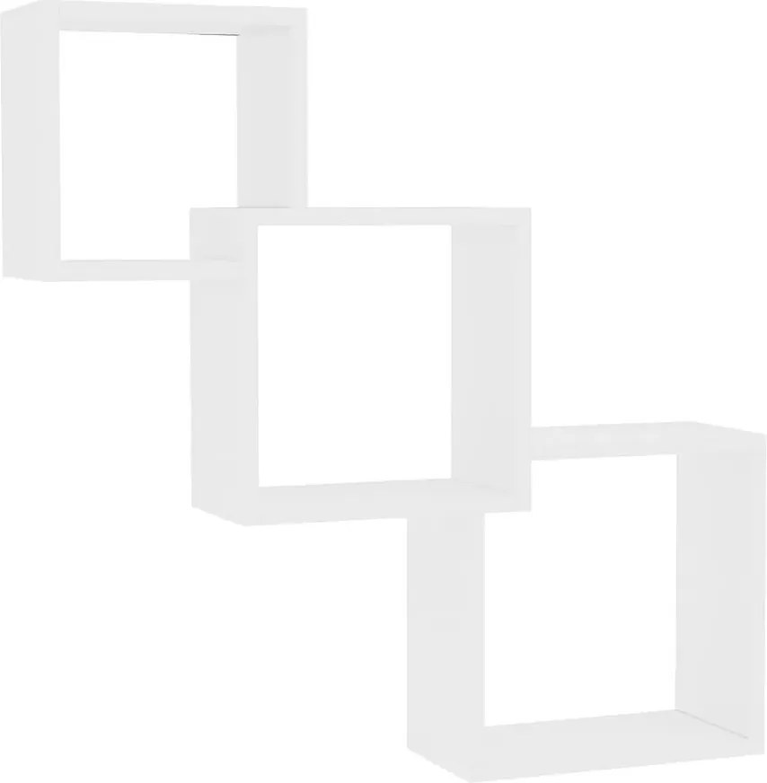 Zestaw białych półek ściennych modułowych N1-R41