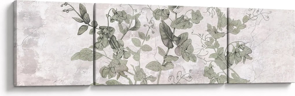 Obraz - Rośliny w gipsie (170x50 cm)
