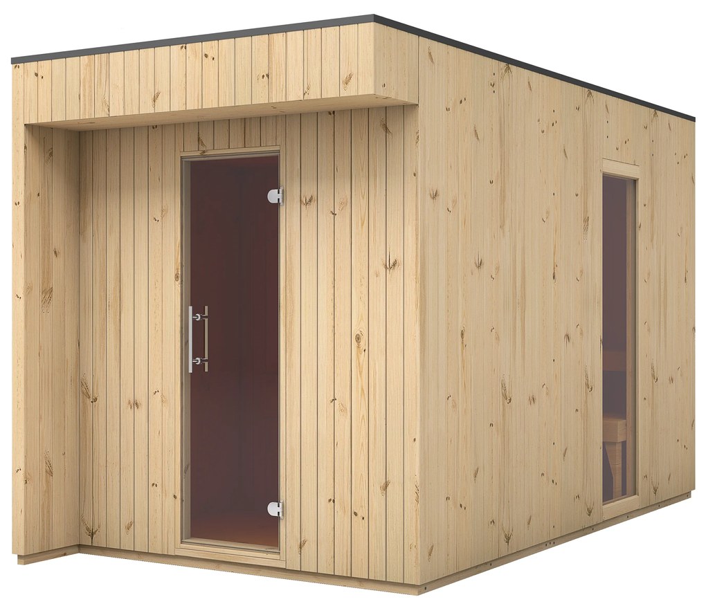 SAUNA OGRODOWA MUSTA 200X396 MODUŁ 72 MM