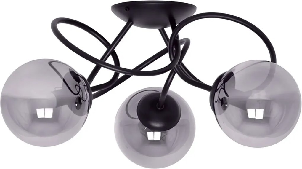 Lampa sufitowa z 3 grafitowymi kloszami - A210-Livera