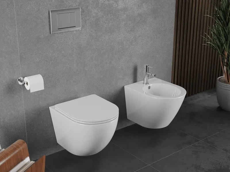 Mexen Lena miska wc Rimless Tornado z deską wolnoopadającą slim, duroplast, biała połysk - 30220300T