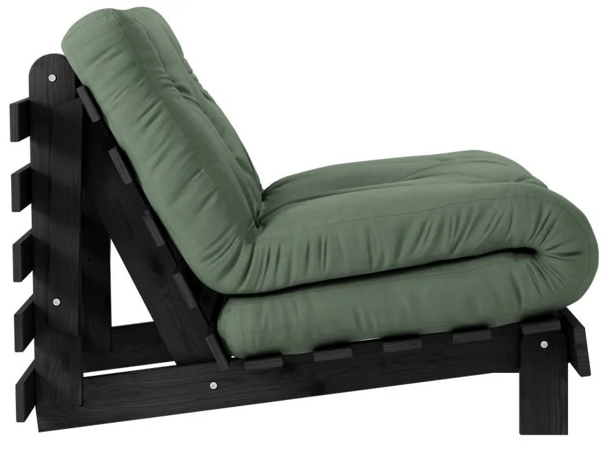 Zielony fotel Roots Black Night – Karup Design
