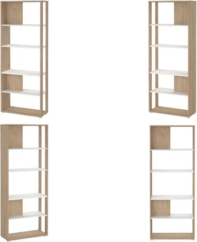 Regał biurowy otwarty 4 półki Sign 80 jackson hickory/biały mat