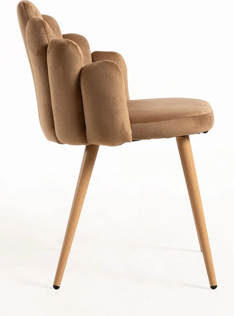 Zestaw 4 Krzese Hand Aksamitne