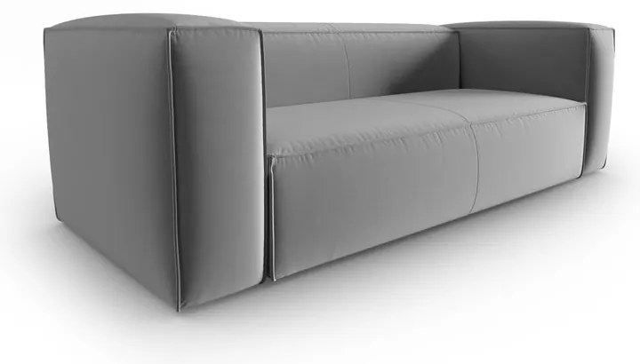 Szara aksamitna sofa 200 cm Mackay – Cosmopolitan Design