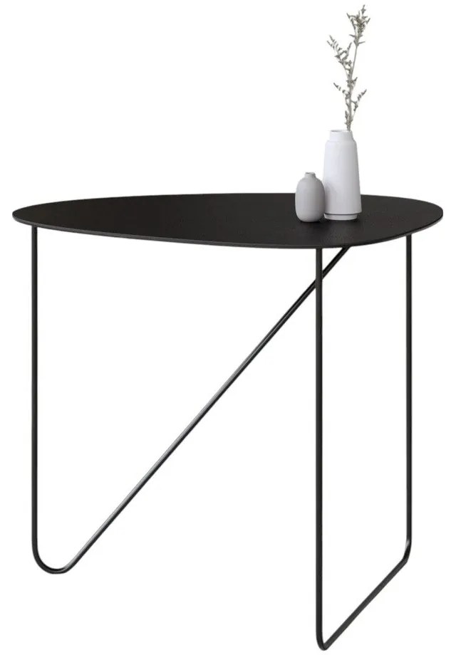 Czarny metalowy stolik 44x50 cm Curve L Bull – LIND DNA