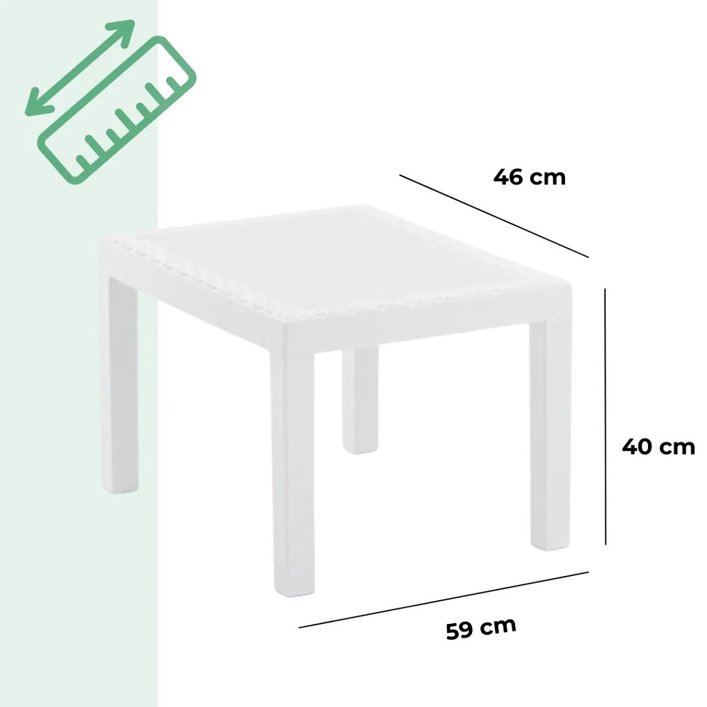 I.P.A.E-Progarden Zestaw ogrodowy AKITA, 3-częściowy, biała