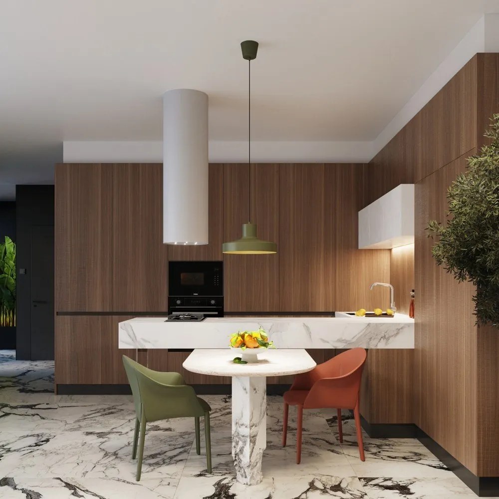 Zielona lampa wisząca ø 35 cm Vito – Sollux