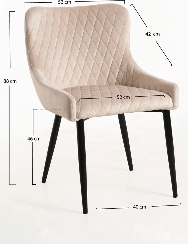 Zestaw 4 krzese Sanda Velvet