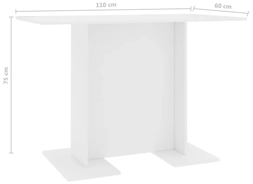 Minimalistyczny biały stół do jadalni S2-M78