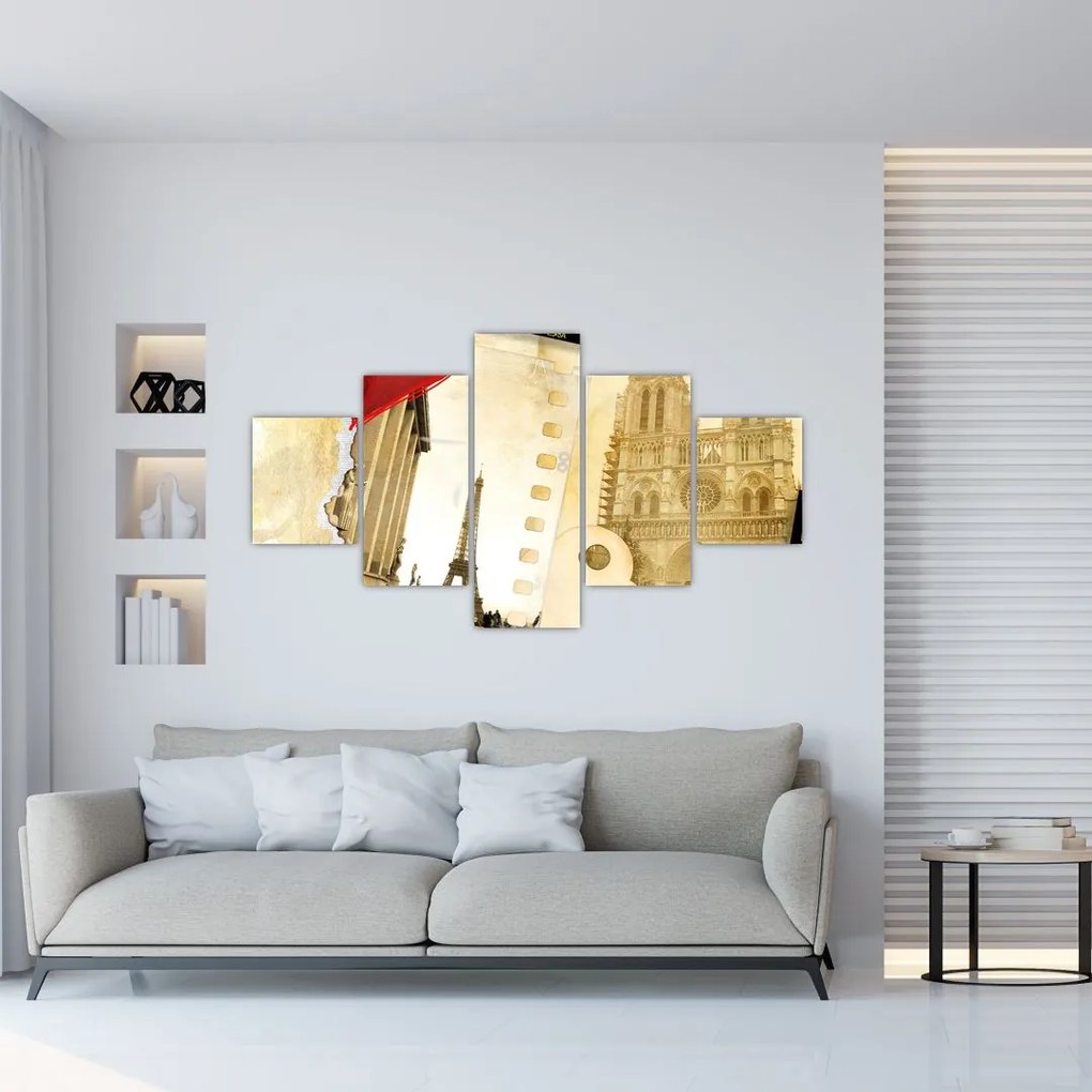 Obraz - Wspomnienia z Paryża (125x70 cm)