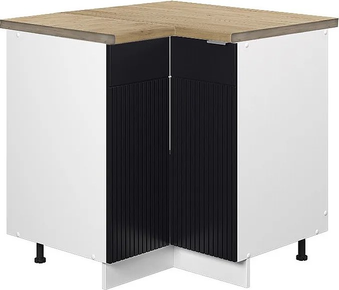 Szafka narożna czarne paski 80.5x60x82 fame-line