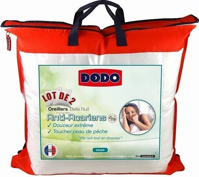 Zestaw 2 poduszek przeciwpiegiernikowych Belle Nuit 60x60 cm Biały DODO - Miękki Komfort