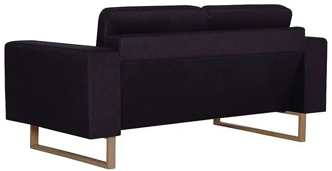 Elegancka dwuosobowa sofa Ladi 2X - czarna