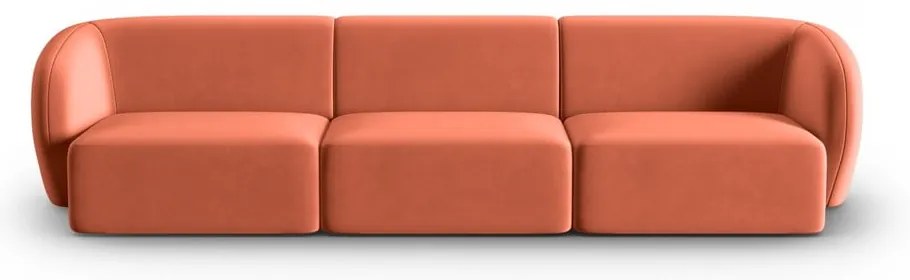 Różowa aksamitna sofa 266 cm Paolo – Milo Casa