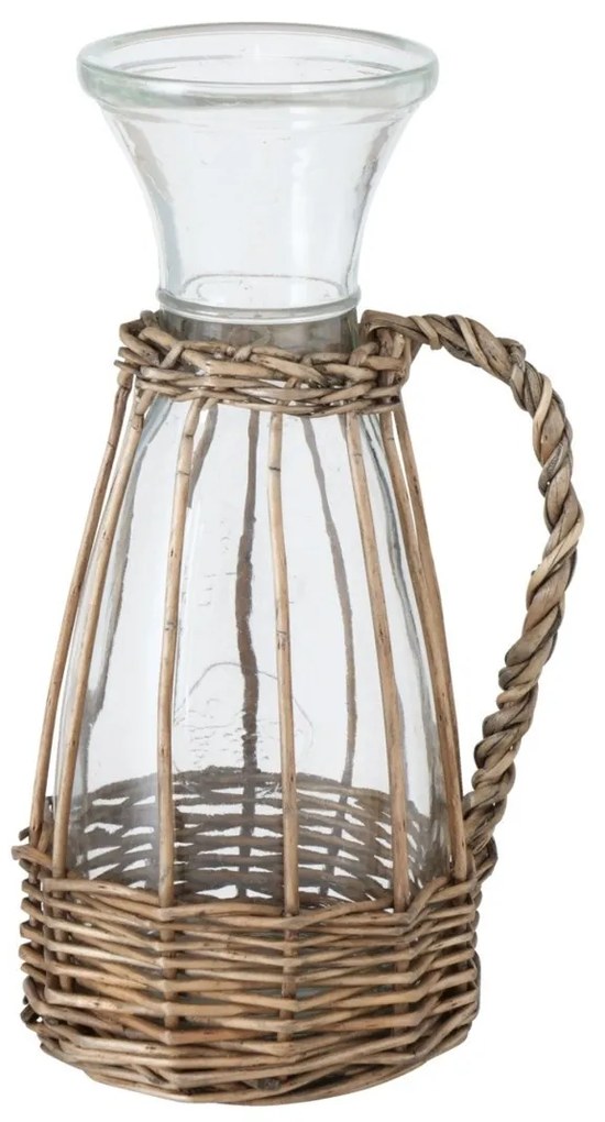 Szklana karafka Venuto, z wiklinowym uchwytem, 500 ml
