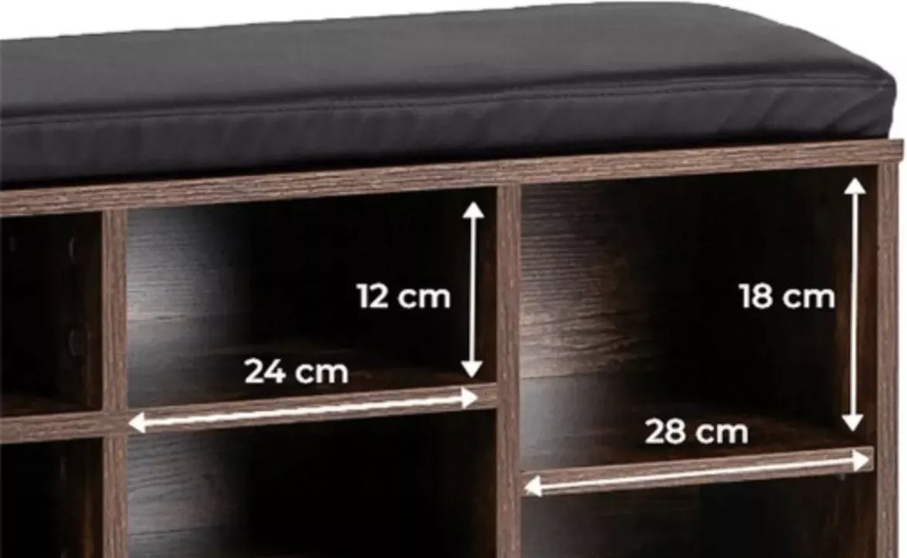 Szafka na buty Arlita z siedziskiem i organizerem do przedpokoju i garderoby