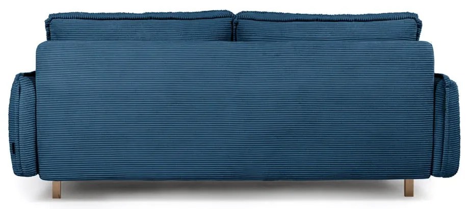 Niebieska sztruksowa rozkładana sofa 218 cm Tori – Bonami Selection