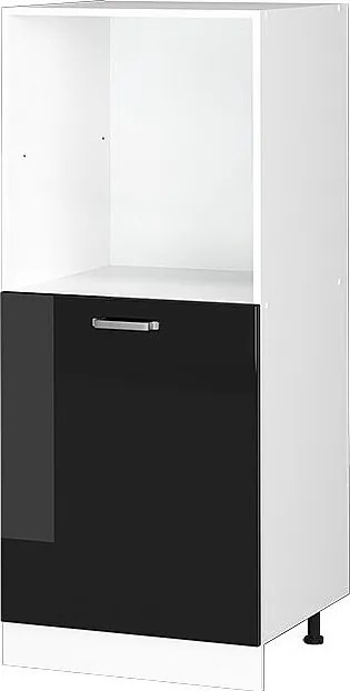 Szafka kuchenna czarny wysoki połysk 60x57x143 r-line