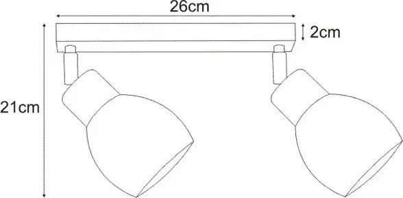 Szara druciana lampa sufitowa punktowa loft - S155 A4-F88