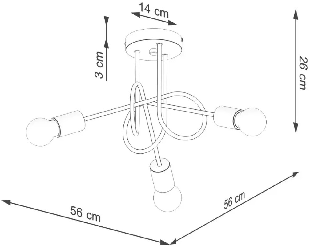 Żyrandol EMBER 3 biały SOLLUX  LIGHTING