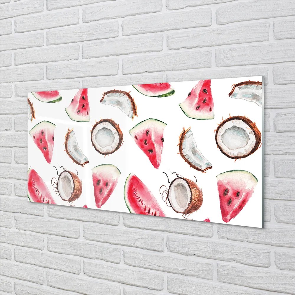 Panel szklany do Kuchni Duet Kokosa i Arbuza