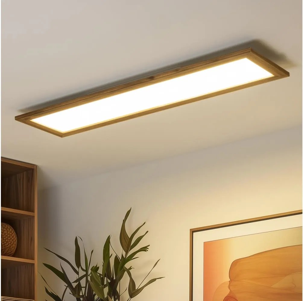 Brilagi - Oprawa ściemnialna LED SLIMFRAME WOOD LED/58W/230V 124x33,7 cm + pilot