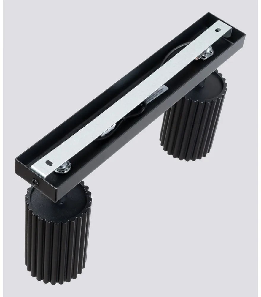 Czarna lampa punktowa 6,5x30 cm Gleam – Sollux