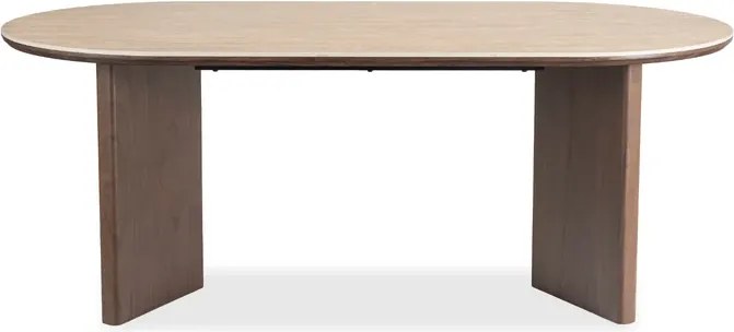 Stół Owalny DARIUS 200 cm Trawertyn/Orzech Nowoczesny