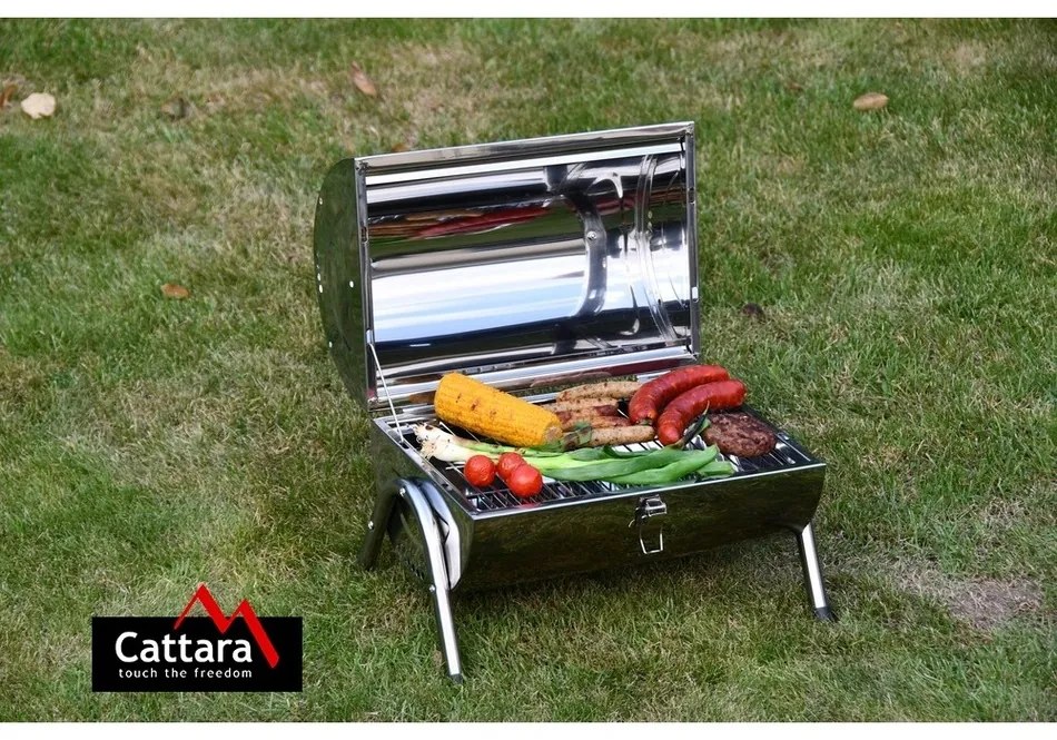 Cattara Grill podróżny na węgiel drzewny Double, 42 x 38 x 26 cm
