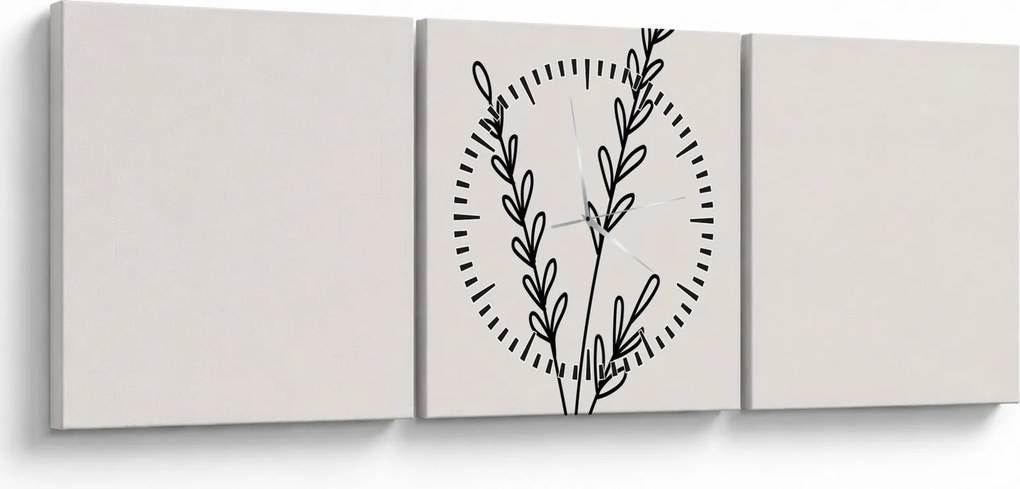 Obraz - Meadow Flower N⁰2 (z zegarem) (90x30 cm)