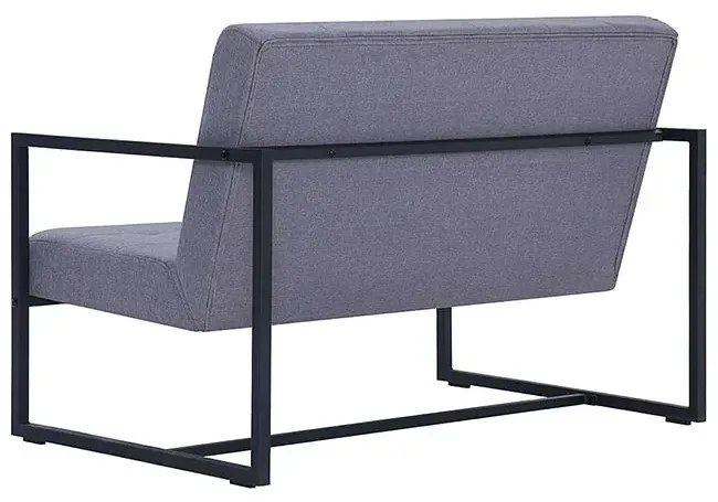 Zgrabna 2-osobowa sofa Mefir - jasnoszara