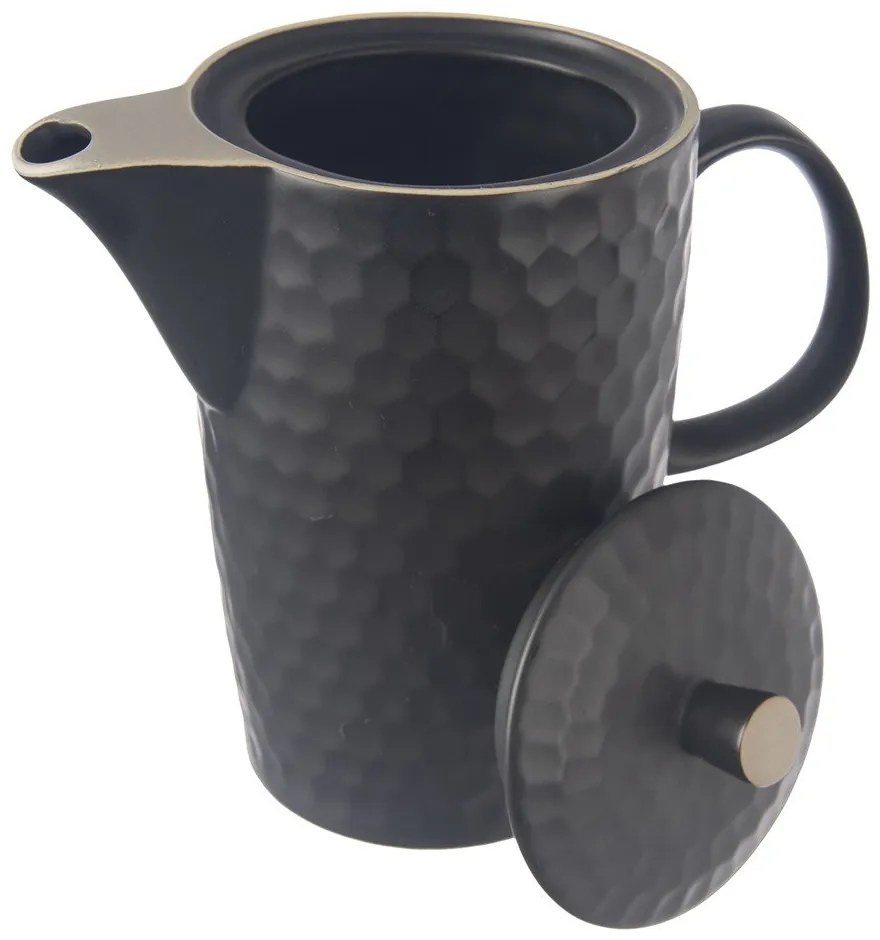 Czarny ceramiczny dzbanek do herbaty 1,3 l Tea Time – Orion