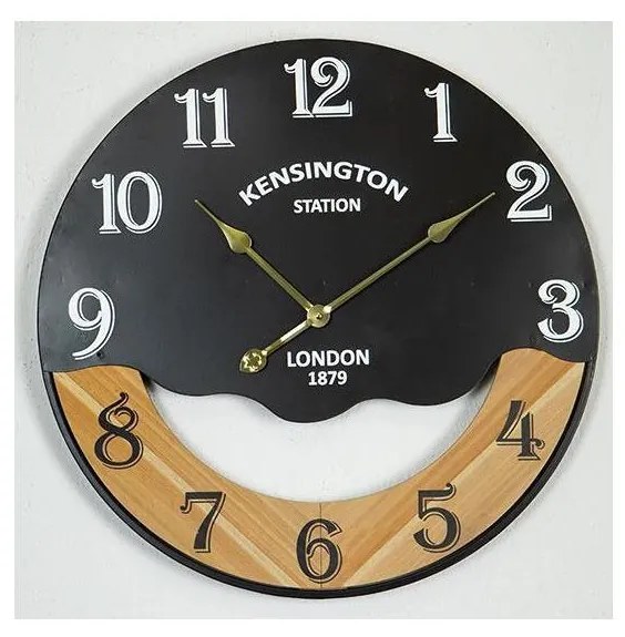 Zegar ścienny 1xAA śr. 60 cm czarny/beżowy