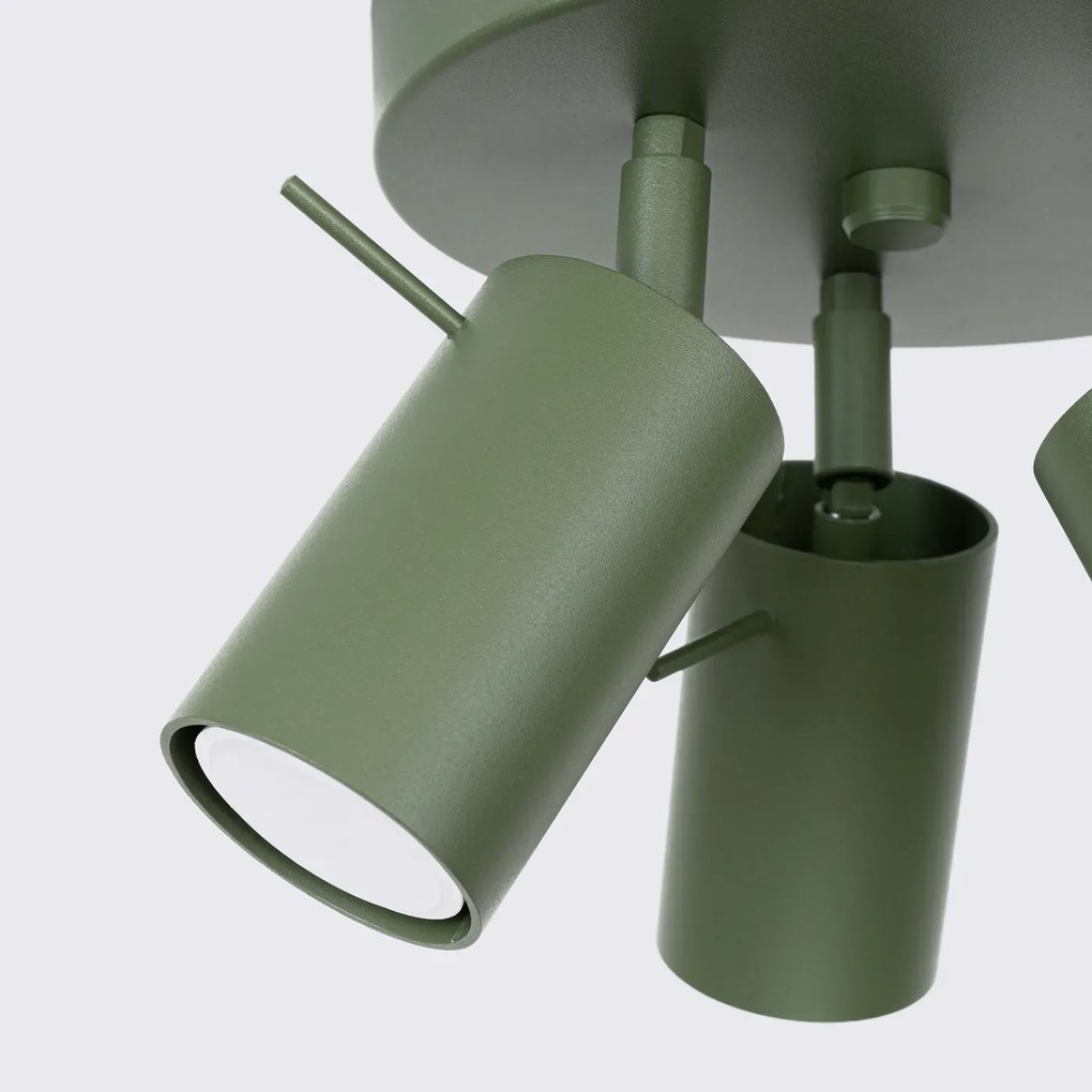 Plafon RING 3P zielony oliwkowy SOLLUX LIGHTING