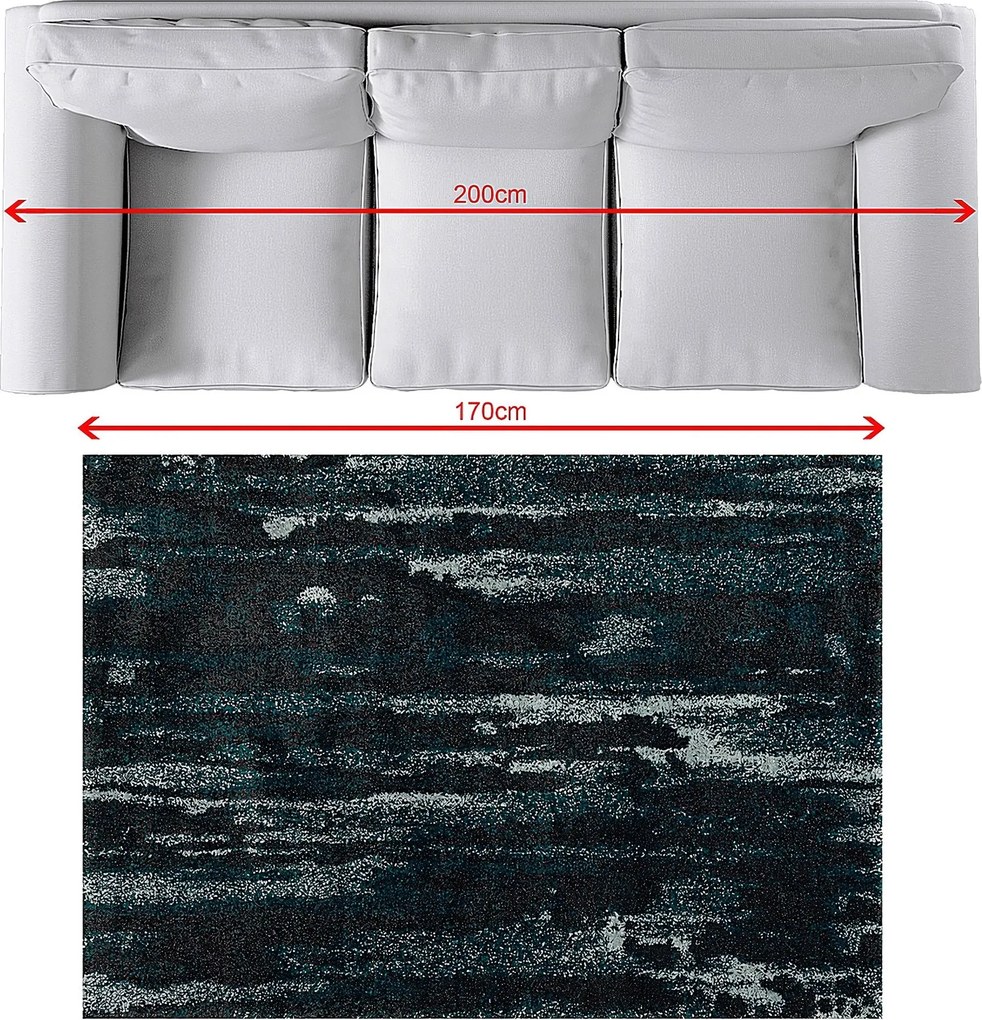 Dywan Softness near black/peacock blue 120x170cm