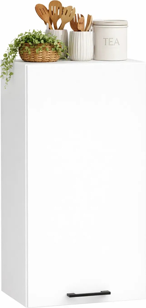 Biała minimalistyczna górna szafka kuchenna 40 cm M3-D03