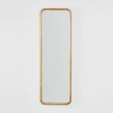 Prostokątne Lustro Ścienne 35x115 Cm Z Drewna Mango Mirtzia Drewno Mango - Sklum