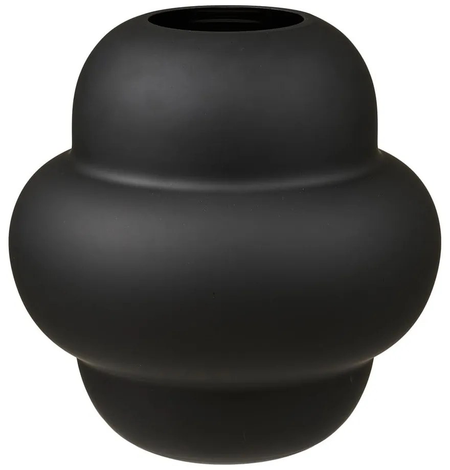 Czarny szklany wazon (wysokość 20 cm) Vera – House Nordic
