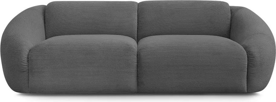 Szara sztruksowa sofa 250 cm Tina – Bobochic Paris