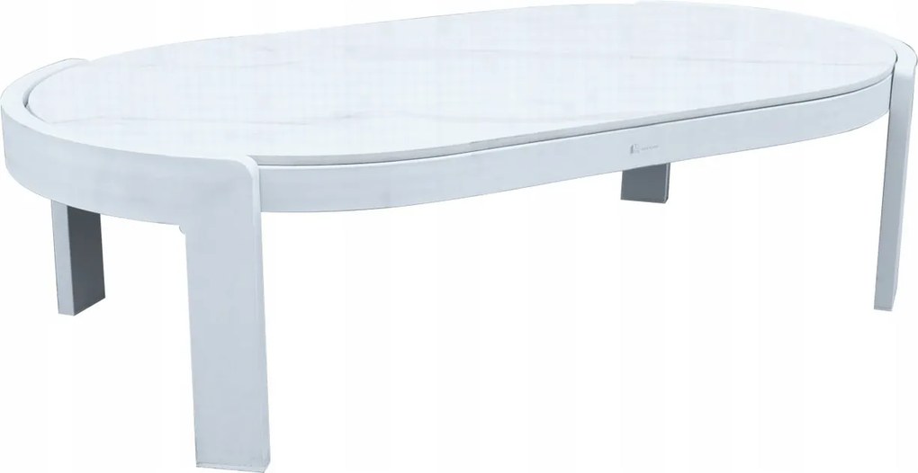 Zestaw mebli ogrodowych biały, trwały, nowoczesny