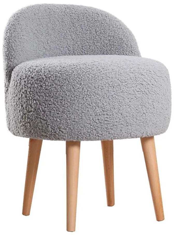 Taboret MIKI, śr. 46 cm, szary