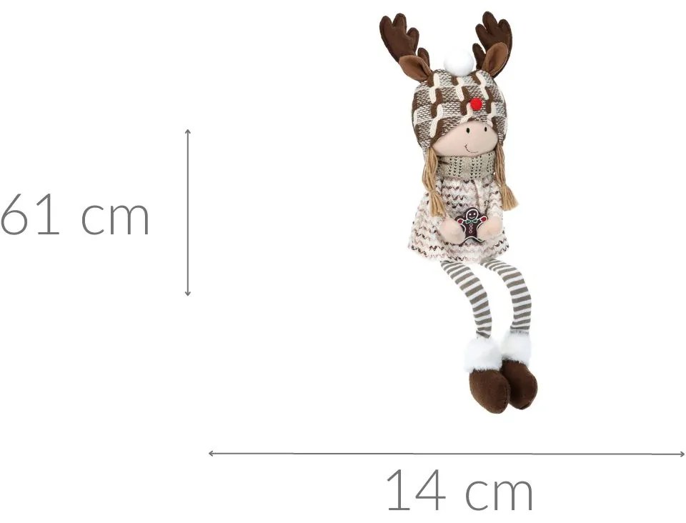 Pluszowa dekoracja świąteczna, 61 cm