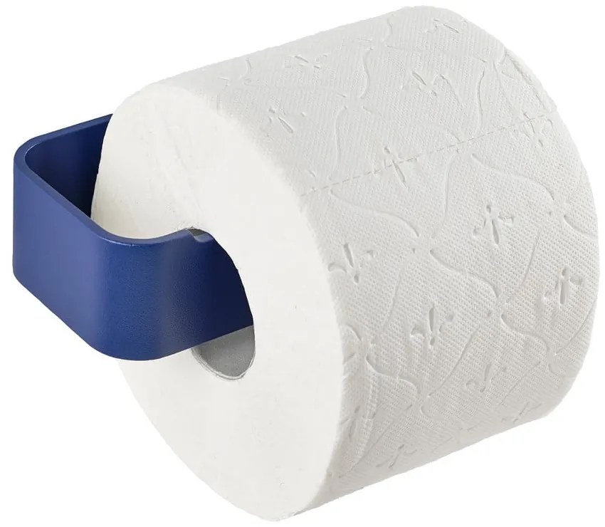 Niebieski ścienny metalowy uchwyt na papier toaletowy Ume – Zone