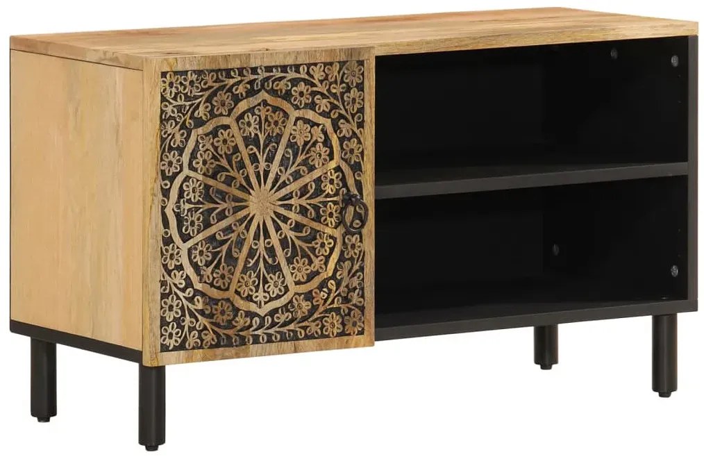 Szafka RTV z drewna mango z drzwiczkami E9-F88