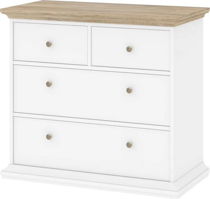 Komoda Paris 70305 biały - dąb sonoma