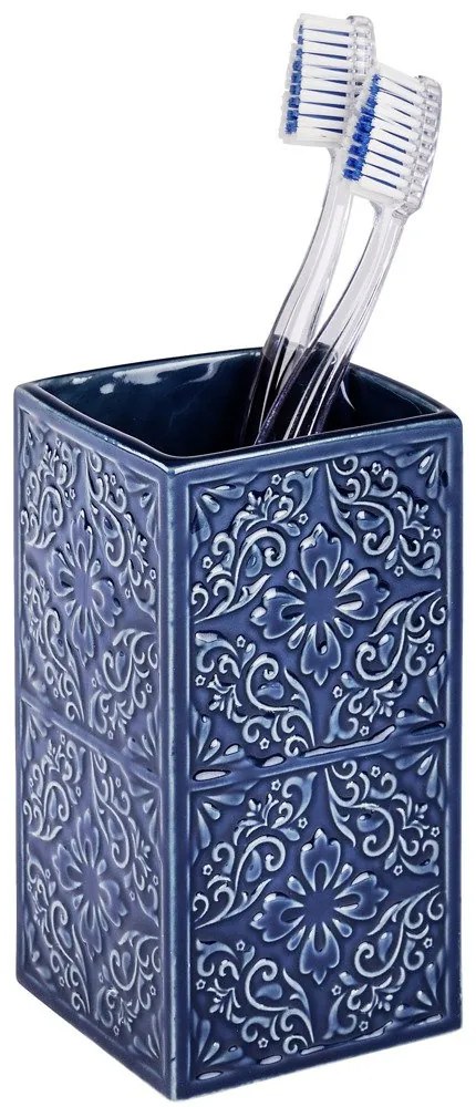 Pojemnik na szczoteczki do zębów CORDOBA DARK BLUE, WENKO